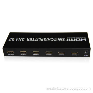 2X4 HDMI Splitter Switcher